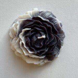 Black & White peony - soy wax candle