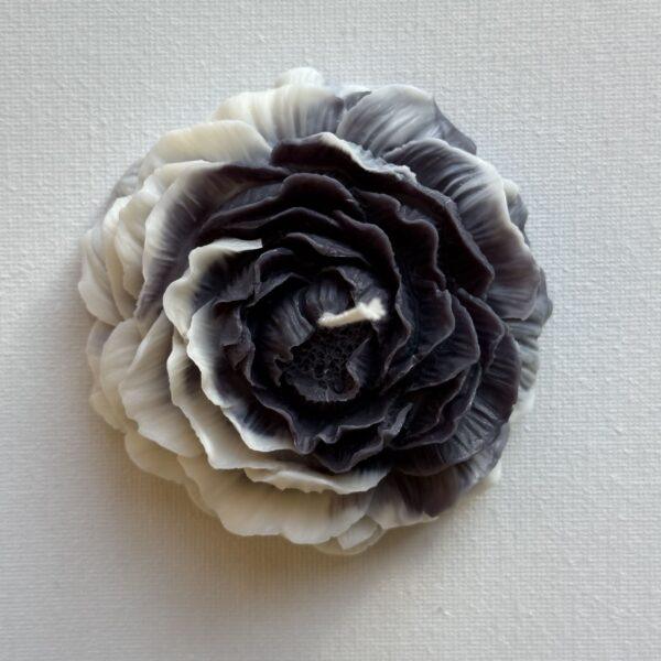 Black & White peony - soy wax candle
